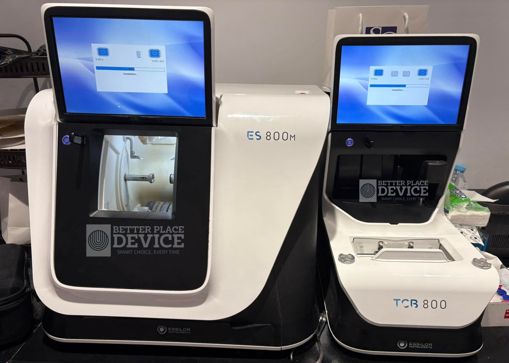 Essilor ES 800M Edger with TCB 800 Tracer/Blocker